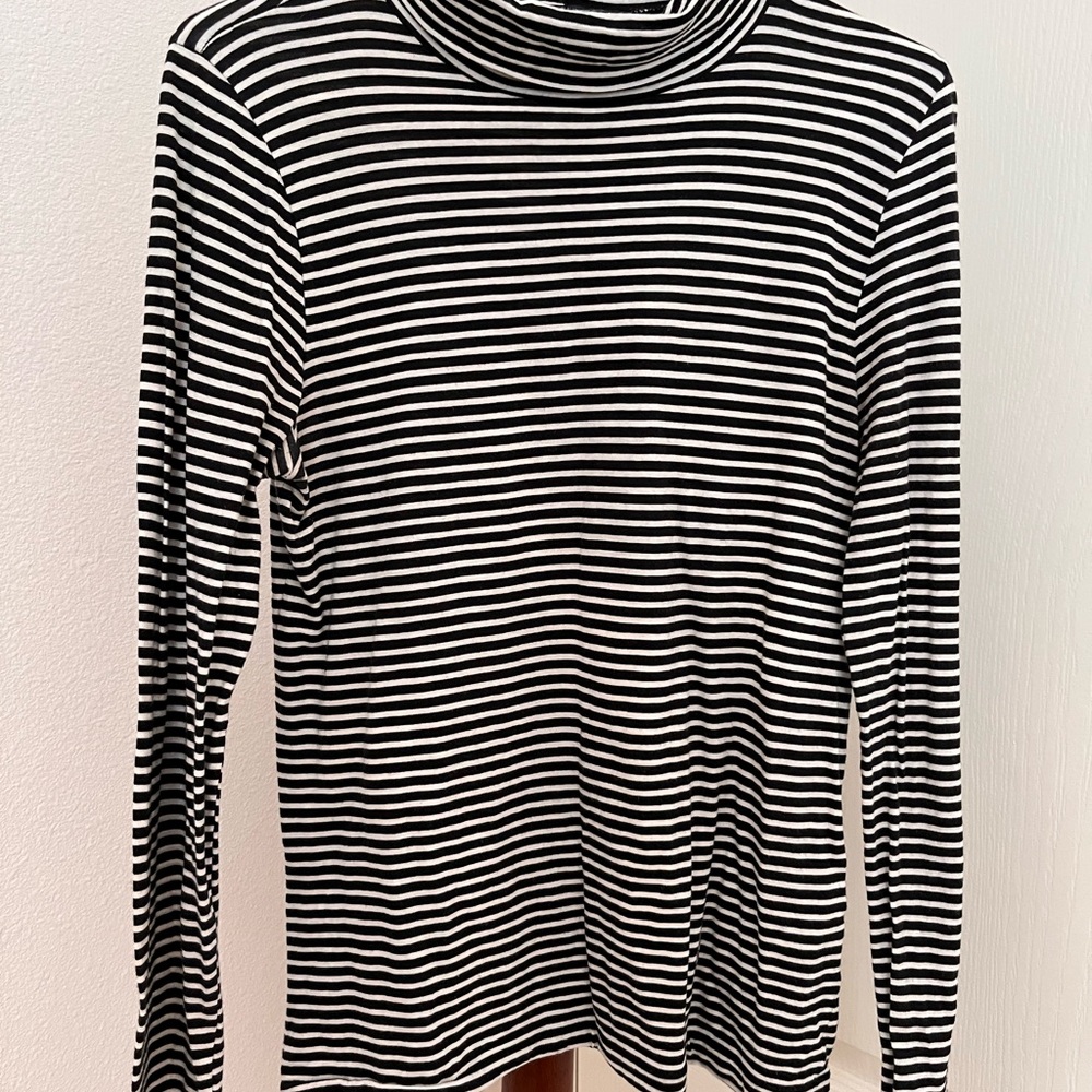 J. Crew Striped Tissue Turtleneck